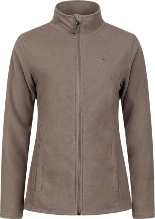 Peridot Tam Fermuarlı Kadın Polar Sweatshirt Açık Füme