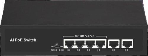 4Port +2 Uplınk 60W Full Poe 08Ods-4P2U 10/100 Yönetilemez Switch