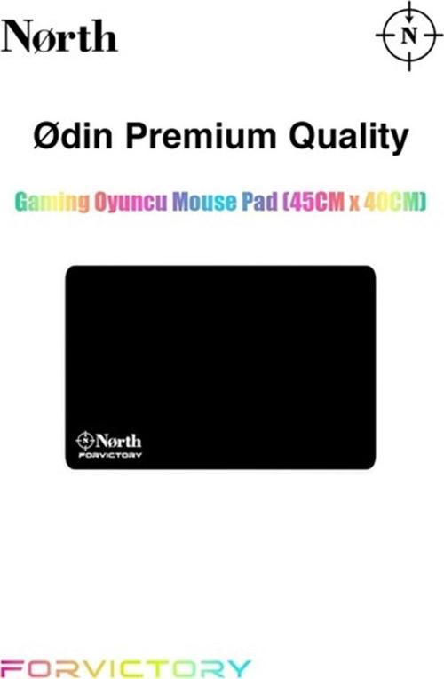 North Odin Premium Siyah Gaming Mouse Pad 45X40Cm