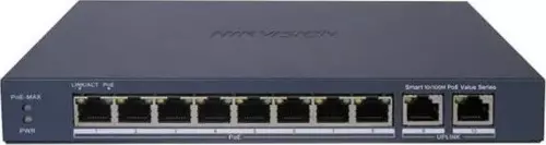 Hıkvısıon Hıkvısıon 8Port 60W Full Poe Ds-3E1310P-Eı/M 10/100 2X-Uplınk Yönetilemez Switch Metal