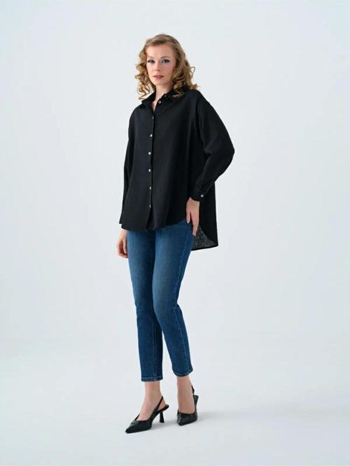 Stella Mıd Blue Wash Mom Kadın Jean LF2037084