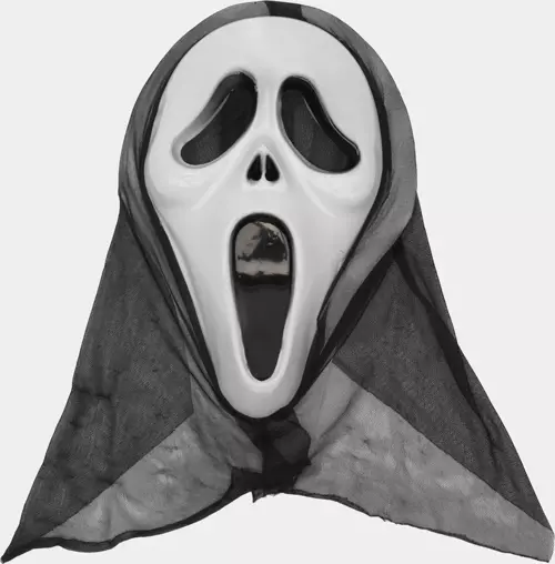 Kapşonlu Çığlık Maskesi Scream Maskesi - Hayalet Maskesi 33x21 cm