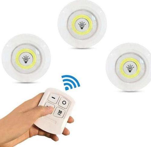Kablosuz Uzaktan Kumandalı 3lü Led Lamba Seti