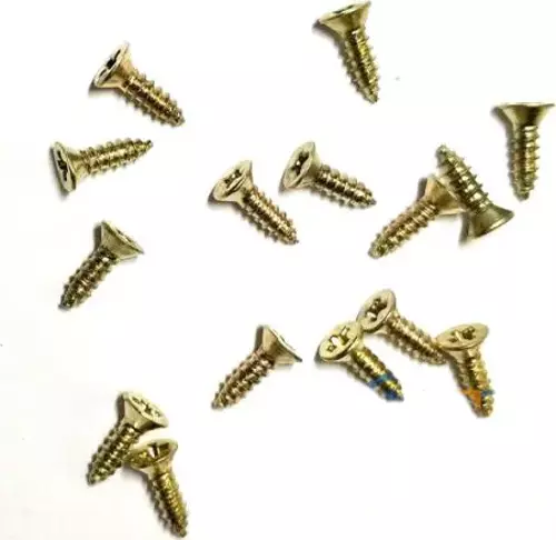 Klips, Menteşe, Ayak, Ağaç, Sunta Vidası 2,2x7,5mm - Sarı 100 Adet