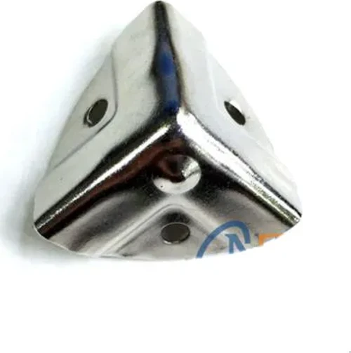 Dekoratif, Kutu, Sandık Köşesi - 35x22 mm, Küçük, Nikel, 100 Adet