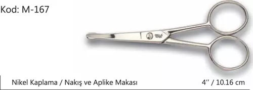 Rose Europe Aplike ve Nakış Makası Kıvrık Küt Uçlu No:4 10,16 CM