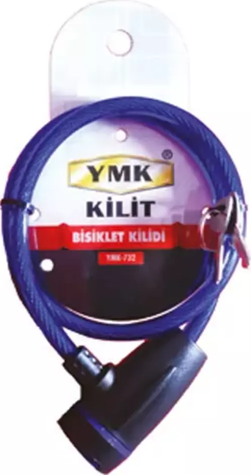 YMK Eko Çelik Halatlı, İzoleli Bisiklet Kilidi - 8mm, 65 cm