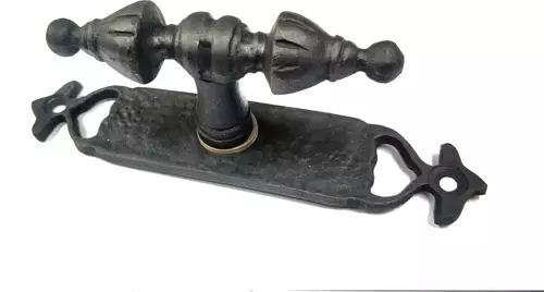 Antika Tarz Dekoratif Pirinç Burma Pencere Kolu - 152x32 mm, Oksit