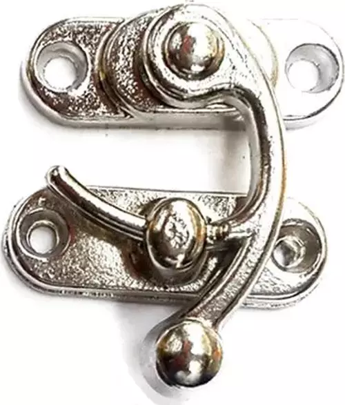 Yay Gözü, Tavla, Ahşap Kutu Klipsi - Minik 20x24 mm, Nikel, 1 Adet