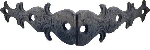 Antika Tarz Dekoratif Pirinç Kelebek Gönye - Yan, 105x105 mm, Oksit