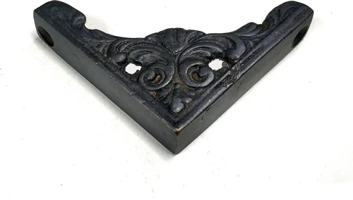 Antika Tarz Dekoratif Pirinç Köşe Süsü - 58x58 mm, Oksit