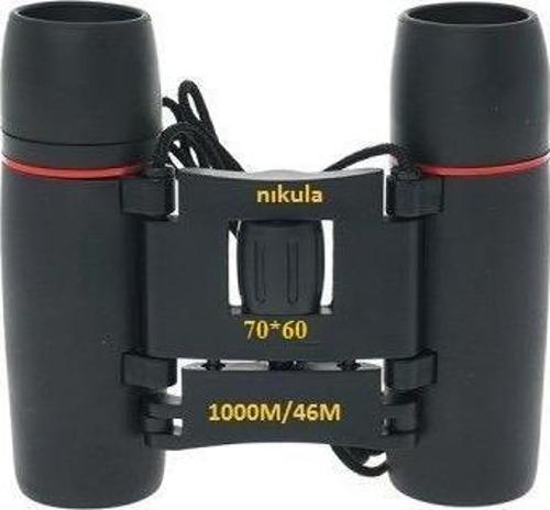 Nikula 70x60  Cepte taşımalı Kauçuk kaplamalı Mini Dürbün  Siyah