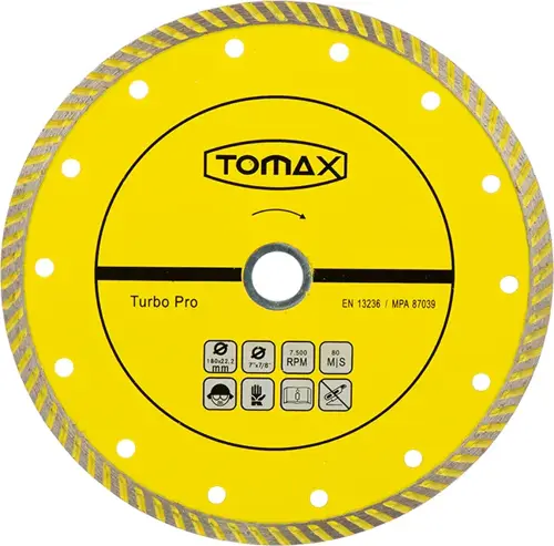 Tomax Turbo Elmas Mermer Granit Kesici 180x2,2x22