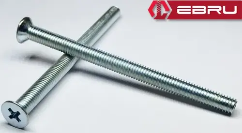 Ebru YHB Göbek Kilit, Barel Vidası M5x65 - 100 Adet