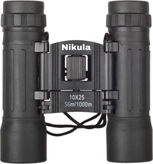 Nikula 10X25 Av Dürbünü -56M/1000M - Kauçuk Kaplama Siyah