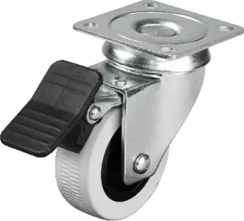 Hts 334 - 50x20 mm Çift Bilyalı Tablalı Frenli Teker 4 Adet