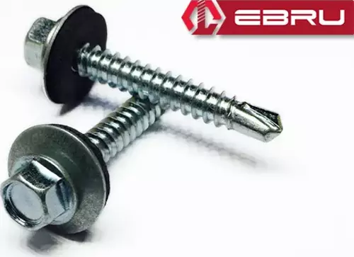 Ebru Matkap Uçlu Çatı Trapez Vidası 5,5x25 - 50 Adet