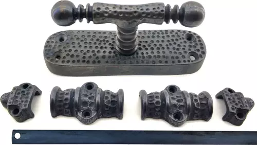 Antika Tarz Dekoratif Pirinç Üstten İspanyolet - 133x40 mm, Oksit