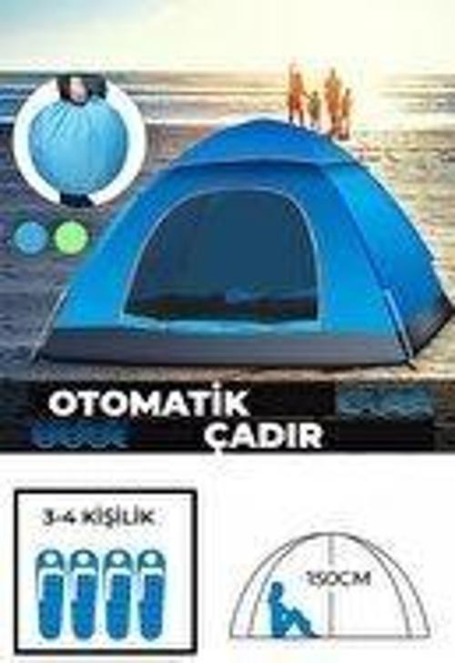 Otomatik Havada Açılan Su Geçirmez Çadır 4 Kişilik