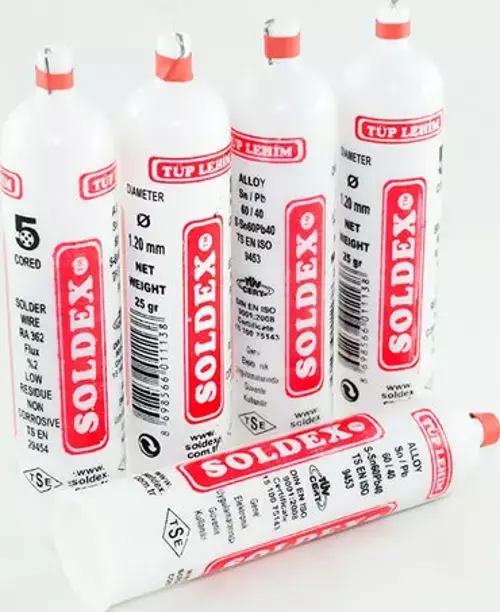Soldex Tüp Lehim 1,2 mm 25 Gr - 5 Kanallı, Sn:60 / Pb:40