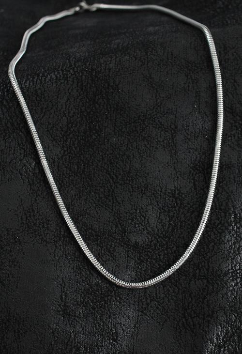 Oval İtalyan Zincir Model Gümüş Renk Erkek Kolye - EBJ250705W36406