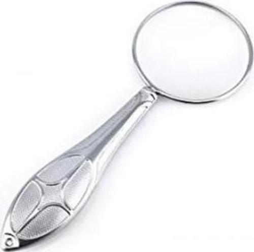 Gümüş Renkli 45mm Cam Lens, Zarif Tasarımlı Metal Büyüteç-mg18155-8