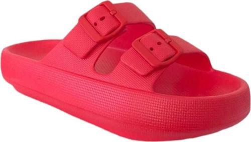 Akınal Bella E282 Kırmızı Kadın Tokalı Plaj Terlik