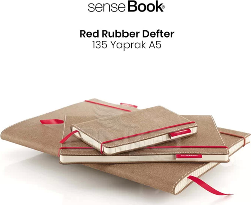 Sensebook Red Rubber Defter 135 Yaprak A5
