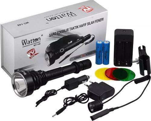 Orjinal 800 Lümen TX6 Özel Avcı Feneri Watton Wt-148