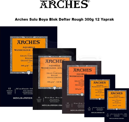 Sulu Boya Blok Defter Rough 300g 12 Yaprak