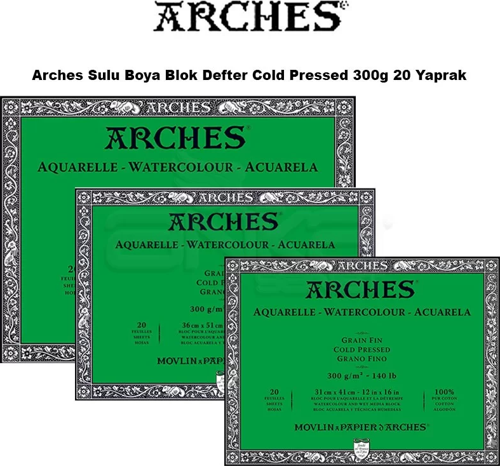 Sulu Boya Blok Defter Cold Pressed 300g 20 Yaprak