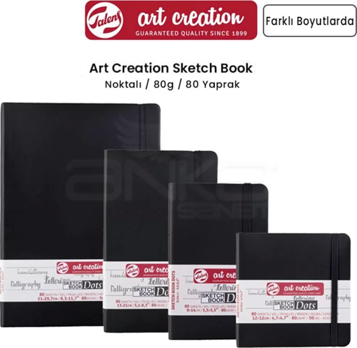 Art Creation Dot Sketch Book Nokta İzli Çizim Defteri Dikey 80 Yaprak 80g