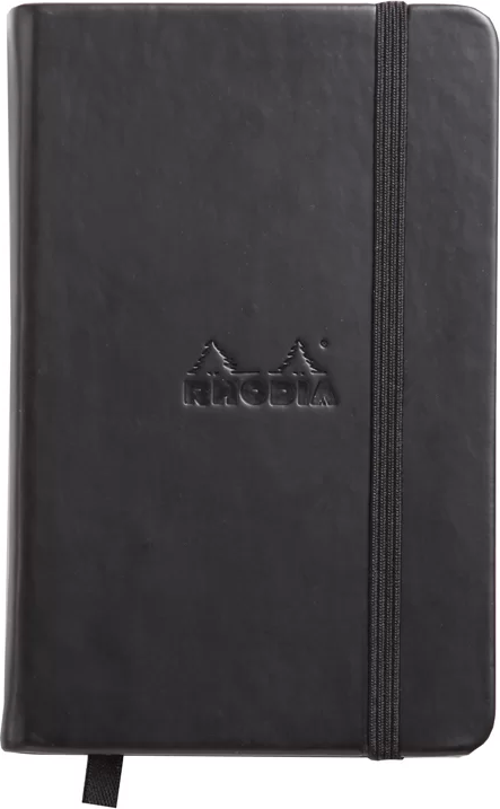Sert Kapak Lastikli Defter Noktalı Siyah 9x14cm