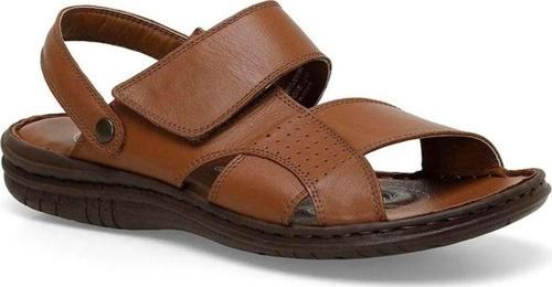 106894 4FX Taba Erkek Comfort Deri Sandalet