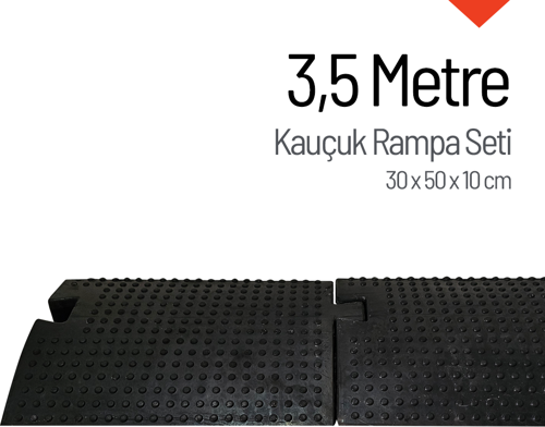 Kauçuk Rampa, Otopark Rampası, Kaldırım Rampası 30 x 50 x 10 cm 3,5 Metre