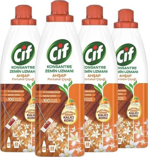 Cif Konsantre Zemin Uzmanı Ahşap Portakal Çiçeği 895 ml x4
