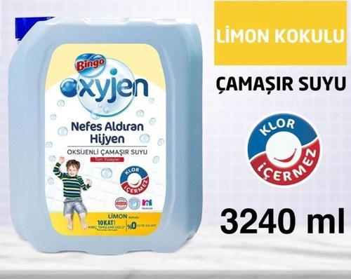 Oksijen Çamaşır Suyu Limon Kokulu 3240 Ml