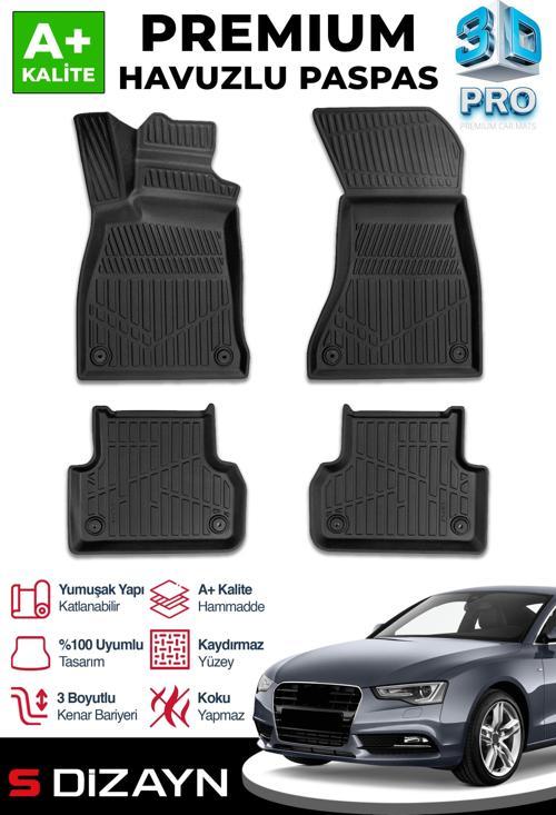 Audi A5 3D Pro Havuzlu Paspas 2016 üzeri A+ Kalite