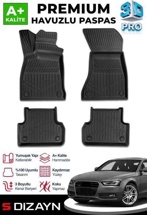 Audi A4 3D Pro Havuzlu Paspas 2011-2016 A+ Kalite
