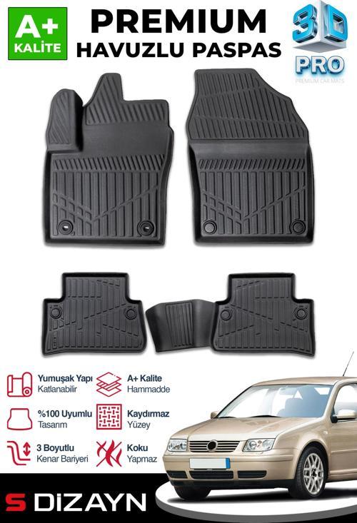 VW Bora 3D Pro Havuzlu Paspas 1999-2006 A+ Kalite