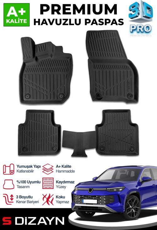 VW Tayron 3D Pro Havuzlu Paspas 2025 Üzeri A+ Kalite