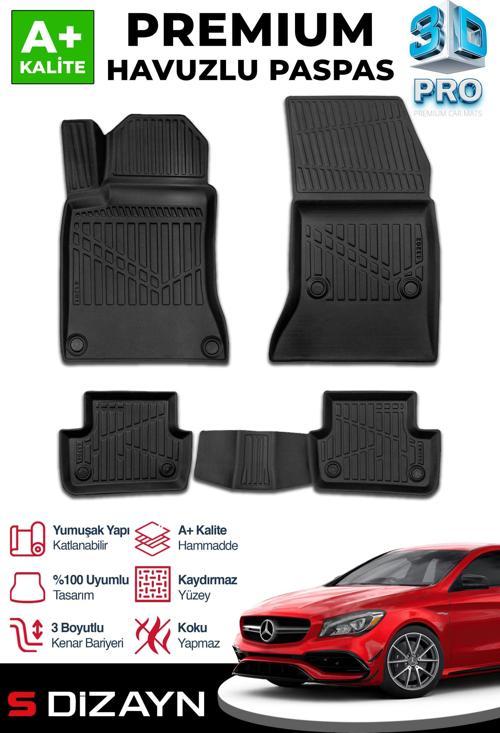 Mercedes CLA 3D Pro Havuzlu Paspas 2013-2019 A+ Kalite