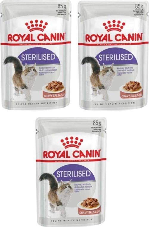 Sterilised Gravy Soslu Kısır Kedi Yaş 85 gr (3 Adet)