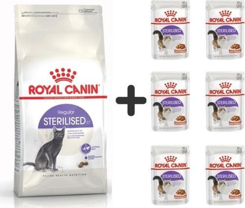 Sterilised Kısırlaştırılmış Kedi Maması 2 Kg + 6 Adet Yaş Mama