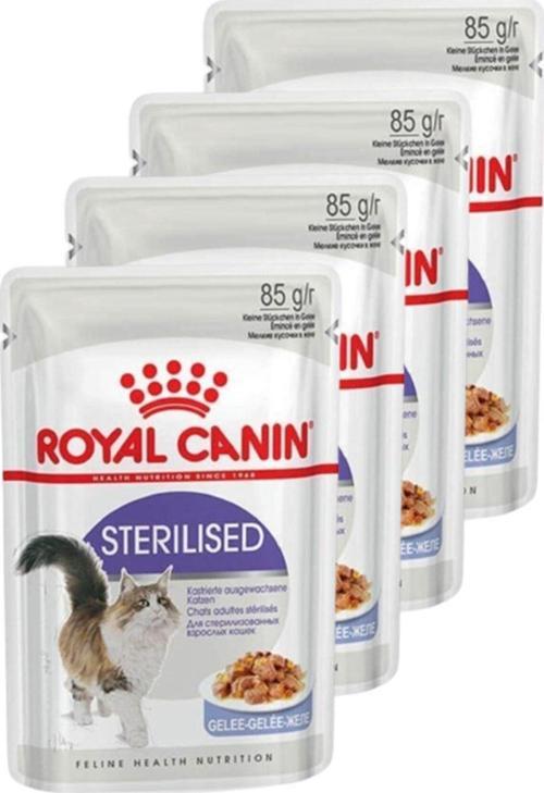 Pouch Jelly Sterilised Kısırlaştırılmış Yaş Kedi Maması 85 Gr X 4 Adet