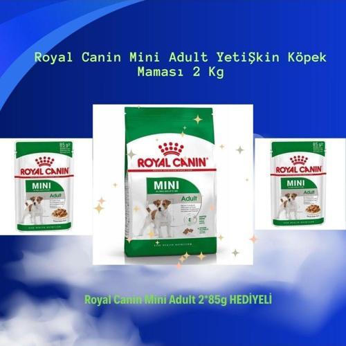 Mini Adult Yetişkin Köpek Maması 2 Kg +2*85g Mini Adult Yaş Mama