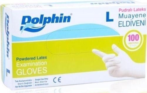 Dolphin Lateks Pudralı Eldiven L