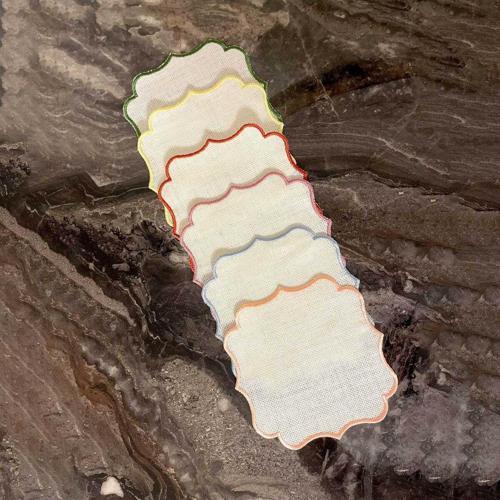 Etamin Işlemelik Sunum Peçetesi - Kanaviçe İşlenebilir Linen Kumaş - 6 Parça - 15X15Cm