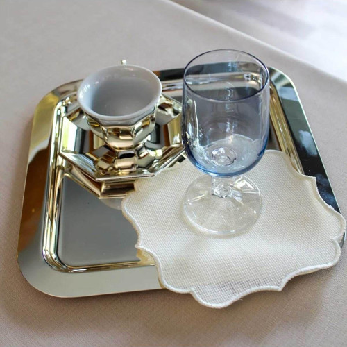 Etamin Işlemelik Sunum Peçetesi - Kanaviçe İşlenebilir Linen Kumaş - 6 Parça - 15X15Cm