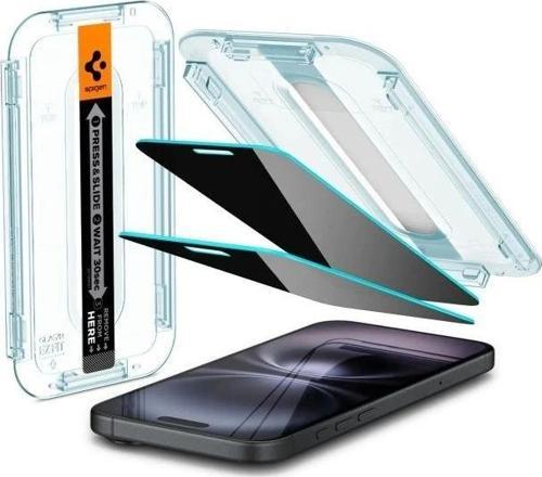 iPhone 15 Temperli Cam Ekran Koruyucu [GlasTR EZ FIT - Privacy] - 2'li Paket